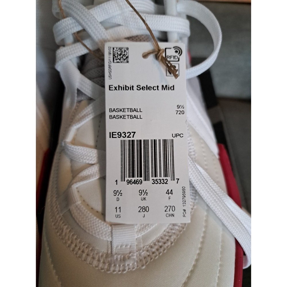 Womens‎ Size 11 - Adidas Exhibit Select Mid White Team Power Red NIB - Picture 3 of 9